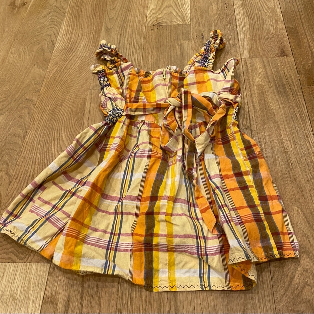Top shop flare yellow plaid tank blouse - Picture 2 of 9